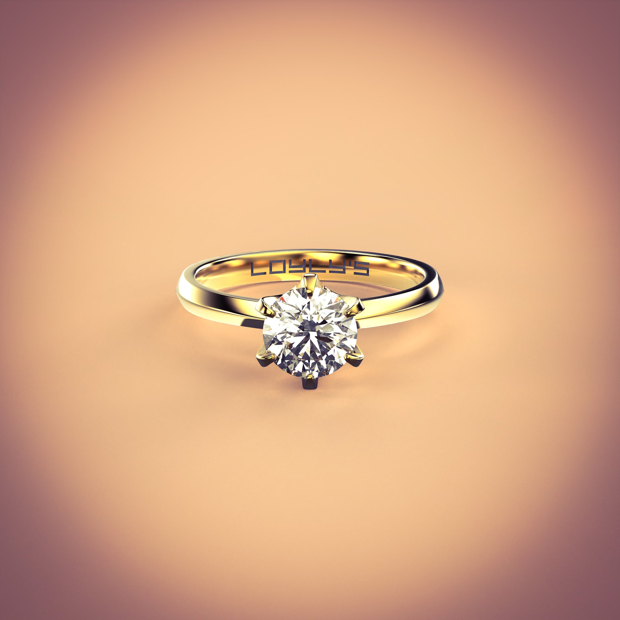 Pierścionek zaręczynowy z diamentem