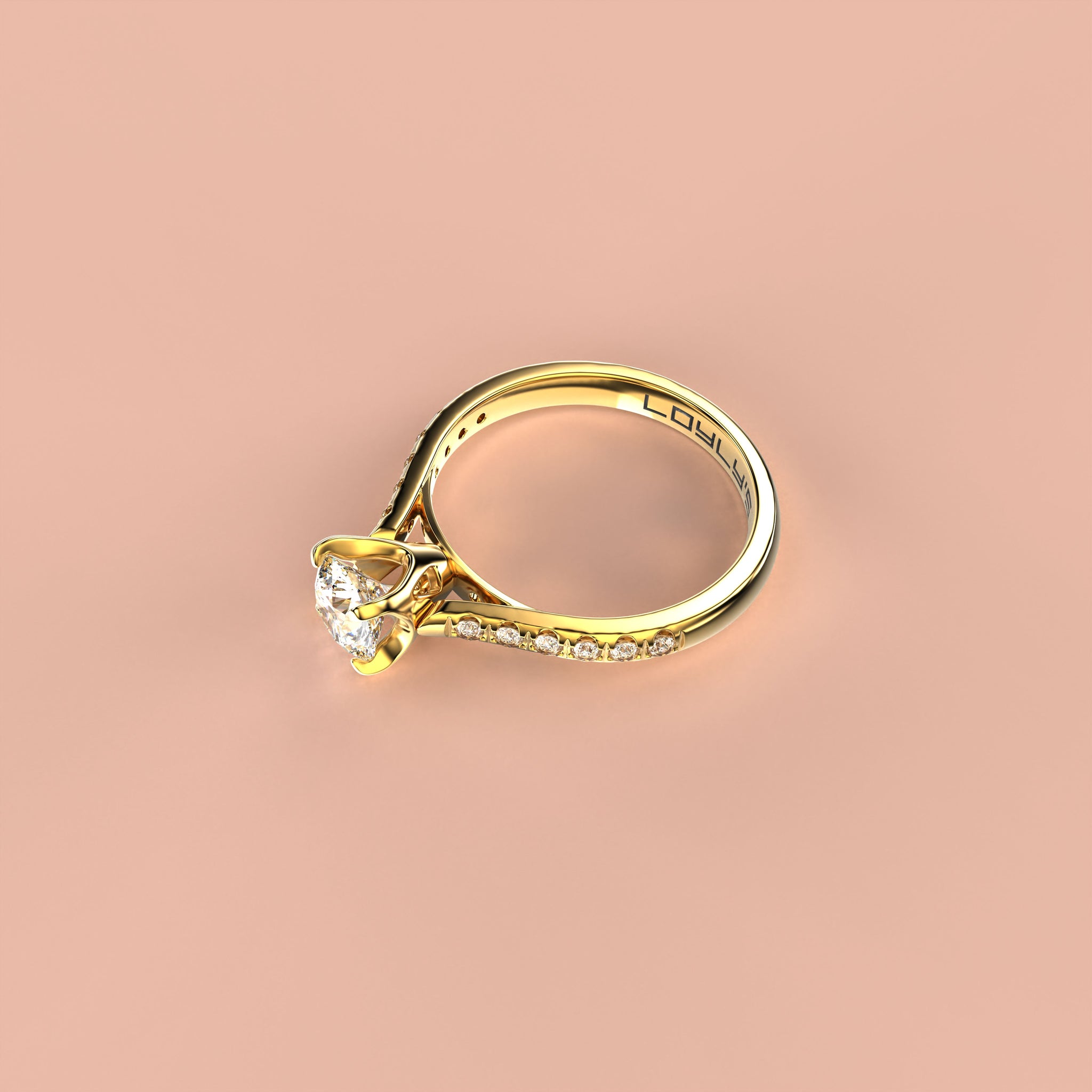 Pierścionek zaręczynowy z diamentem