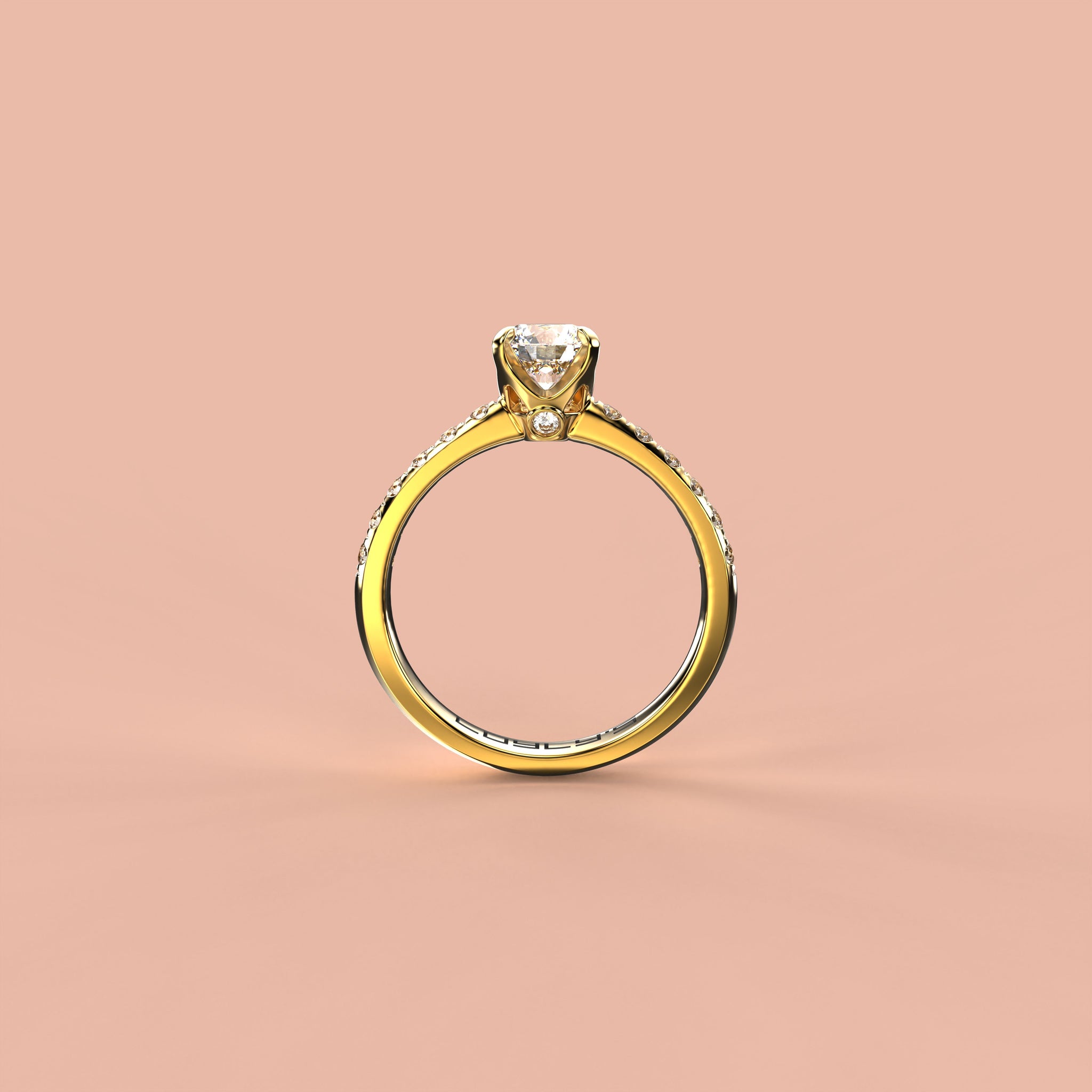 Pierścionek zaręczynowy z diamentem 